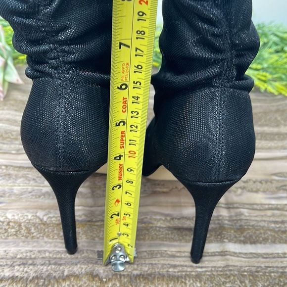 Badgley Mischka Womens Ronnie Fabric Pointed Toe Mid-calf Booties Size 6.5 - Picture 9 of 12